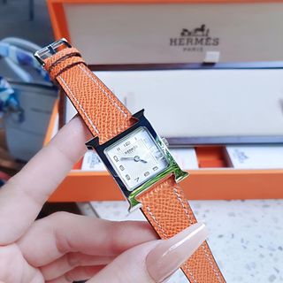 ĐỒNG HỒ NỮ CAO CẤP HEMES DÂY DA MẶT SỐ NIỀNG TRƠN BẠC 1