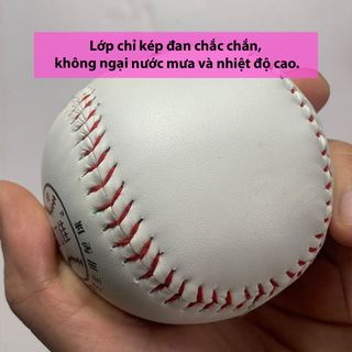 Quả bóng chày da mềm, đủ tiêu chuẩn thi đấu, đan lớp chỉ kép với lõi đôn phao siêu đàn hồi, bóng chày loại xịn