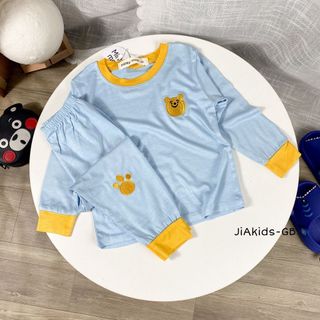 [Bé:8-27kg] Bộ Quần Áo Dài Tay hiệu Minky Mom, Vải Thun Lạnh Thoáng Mát Thêu Hình Ngộ Nghĩnh Cho Bé TD-TR06