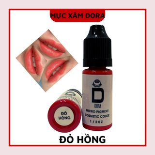 Mực phun xăm môi, mày hữu cơ Dora siêu đậm 5ml, mực phun xăm chính hãng