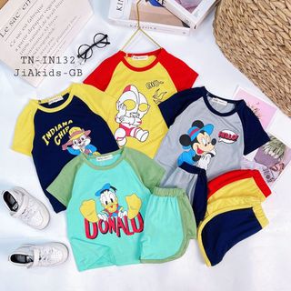 [Bé 0-7 tuổi] Bộ Cộc Tay Minky Mom Cho Bé Trai Bé Gái Thiết Kế Raglan Phối 2 Màu Cho Phù Hợp 8-27kg - TN-IN132