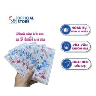 Combo 10 Khẩu Trang Trẻ Em Fine Mask 3 Lớp Kháng Khuẩn, Kháng Bụi, An Toàn