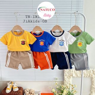 [Bé 8-27 Kg] Bộ Quần Áo Ngắn Tay Trẻ Em Vải Cotton Hiệu Minky Mom Cho Bé Trai, Bé Gái 0-8 Tuổi - Mã: TN-IN139