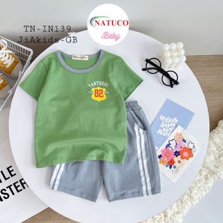 [Bé 8-27 Kg] Bộ Quần Áo Ngắn Tay Trẻ Em Vải Cotton Hiệu Minky Mom Cho Bé Trai, Bé Gái 0-8 Tuổi - Mã: TN-IN139