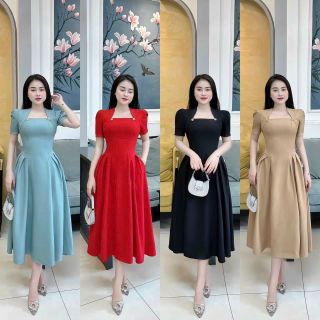 Đầm dự tiệc sang trọng với chất liệu cotton lạnh cao cấp, mềm mại, sang trong,thanh lịch bigsize N43