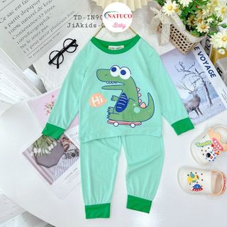 [Bé 8-27kg] Bộ Quần Áo Dài Tay Cho Bé Trai, Bé Gái 0-7 Tuổi Vải Thun Lạnh, Hiệu Minky Mom In Động Vật Dễ Thương-TD-IN90
