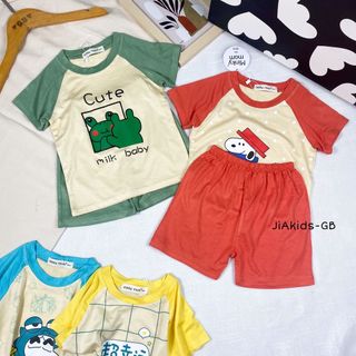 [Bé:6-27kg] Set Bộ Cộc Tay Minky Mom, Vải Thun Lạnh Thoáng Mát Mùa Hè, In Động Vật Dễ Thương - Mã: TN-IN88