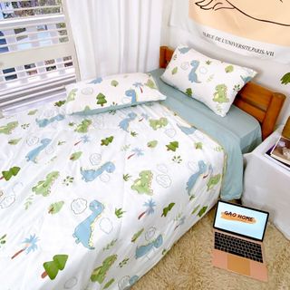 ĐŨI CHĂN HÈ Set Bộ Chăn Ga 4 Món Siêu Hót Hàng Mát Lạnh Mềm Mại - KiMi_Decor
