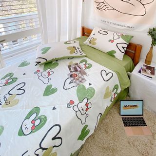 ĐŨI CHĂN HÈ Set Bộ Chăn Ga 4 Món Siêu Hót Hàng Mát Lạnh Mềm Mại - KiMi_Decor