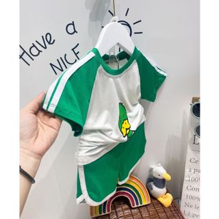 [Bé 0-6 tuổi] Bộ Cộc Tay Cổ Tròn Minky Mom Vải Thun Lạnh Phối Sọc Vai Cho Bé Trai, Bé Gái Từ 8-27 kg - Mã: TN-IN121