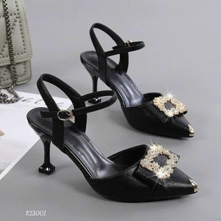 Giày cao gót nữ 7cm, phong cách công sở, chất liệu da mờ cao cấp, bịt mũi G02