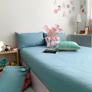 Bộ Bedding Ga Gối Chất Liệu Cotton Tici Mềm Mịn CHƯA GỒM CHĂN Dùng Decor Phòng Ngủ Sang Trọng