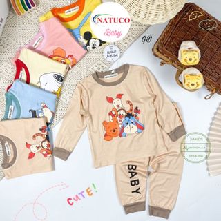 [Bé:6-27kg] Bộ Quần Áo Dài Tay hiệu Minky Mom, Vải Thun Lạnh Thoáng Mát, In Hình Đặc Biệt- Mã: TD-IN54