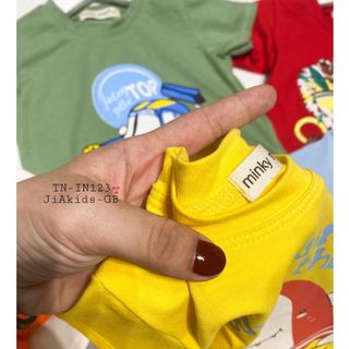 [Bé 8-27kg] Bộ Cộc Tay Minky Mom Vải Cotton Phối Màu và In Hình Động Vật Cho Bé Trai, Bé gái 0-8 Tuổi - Mã: TN-IN123 giá sỉ