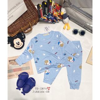 [Bé:8-27kg] Bộ Quần Áo Dài Tay Minky Mom Thun Lạnh Thoáng Mát Thiết In Hoạ Tiết Toàn Thân Cho Bé 0-7 Tuổi- Mã TD-IN70
