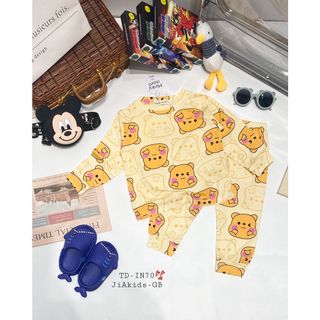 [Bé:8-27kg] Bộ Quần Áo Dài Tay Minky Mom Thun Lạnh Thoáng Mát Thiết In Hoạ Tiết Toàn Thân Cho Bé 0-7 Tuổi- Mã TD-IN70