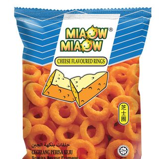 SNACK MIAOW MIAOW VỊ PHÔ MAI ( CHEESE FLAVOURED RINGS) 60gr