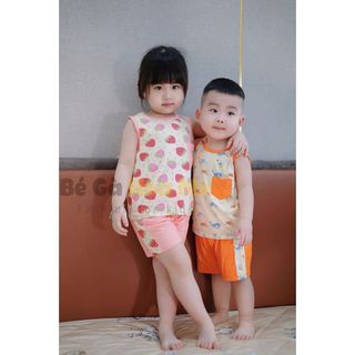 [Bé:6-27kg] Bộ Quần Áo Ba Lỗ Minky Mom, Vải Thun Lạnh Thoáng Mát Trơn, In Hình Trái Cây Cho Bé- Mã: BL-IN21