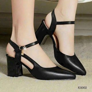 Giày cao gót nữ 7cm, phong cách công sở, chất liệu da mờ cao cấp, bịt mũi G04