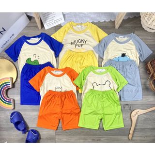 [Bé:6-27kg] Bộ Quần Áo Ngắn Tay Raglan Minky Mom, Vải Thun Lạnh Thoáng Mát Hoạ Tiết Vui Vẻ Cho Bé - Mã: TN-IN83
