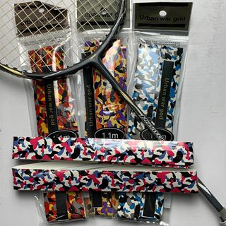 Băng cuốn cán vợt cầu lông, tennis da PU tiêu chuẩn, họa tiết rằn ri đặc biệt, cuốn cán gậy bi-a, cần câu cá