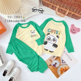 [Bé 0-7 tuổi-NATUCO] Bộ Dài Tay Minky Mom Thiết Kế Raglan, Quần Bo Gấu Alibaba Cho Bé Trai, Bé Gái 8-28kg -TD-IN85
