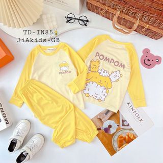 [Bé 0-7 tuổi-NATUCO] Bộ Dài Tay Minky Mom Thiết Kế Raglan, Quần Bo Gấu Alibaba Cho Bé Trai, Bé Gái 8-28kg -TD-IN85