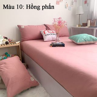 Bộ Ga Giường Và Vỏ Gối Cotton Đủ Kích Thước Trải Nệm 1m4, 1m6, 1m8 CHƯA GỒM CHĂN - KiMi Decor