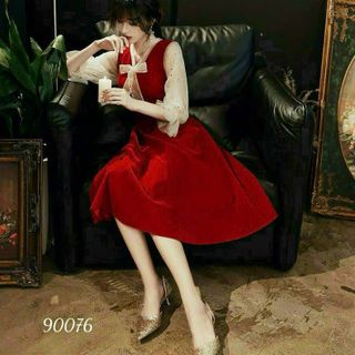 Đầm dự tiệc thiết kế dáng xoè dự tiệc chất liệu cotton lạnh phối voan, mềm mại, sang trong,thanh lịch N14