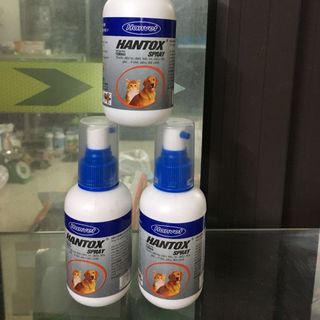Hantox Spray 100ml xịt ve, rận, ghẻ chó mèo