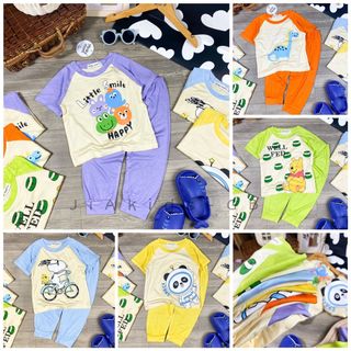 [Bé:8-27kg] Bộ Áo ngắn, Quần dài hiệu Minky Mom Vải Thun Lạnh Mềm Mịn Mát, In Hoạt Hình Ngộ Nghĩnh - Mã: TN-IN99