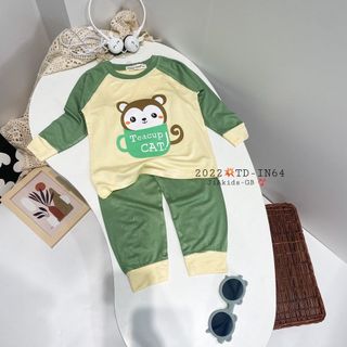 [Bé:8-27kg] Bộ Quần Áo Dài Tay Minky Mom Thun Lạnh Thoáng Mát Thiết Kế Trơn In Hoạ Tiết Cho Trẻ 0-5 Tuổi- Mã TD-IN64