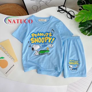 [Bé:8-27kg] Bộ Cộc Tay Minky Mom Vải Thun Lạnh Thoáng Mát In Hình Cho Snoopy Ngộ Nghĩnh- Mã: TN-IN111
