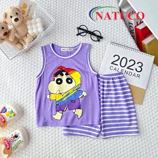 [Bé:6-27kg] Bộ Lỗ Minky Mom, Vải Thu Lạnh Thoáng Mát Quần Sọc, Áo In Hình Ngộ Nghĩnh Cho Bé 6-27 Kg - Mã: BL-IN31
