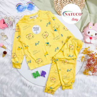 Bộ Quần Áo Dài Tay Hiệu Minky Mom Vải Thun Lạnh Thoáng Mát In Hình Dễ Thương - Mã: TD-IN23