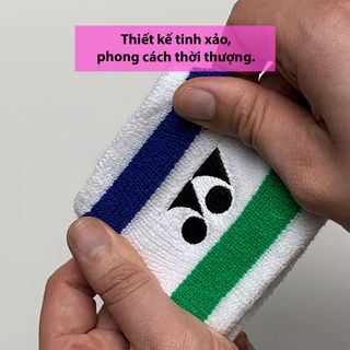 Băng cổ tay Yonex, siêu thấm hút mồ hôi và giảm chấn thương cổ tay, băng cổ tay cầu lông, tennis