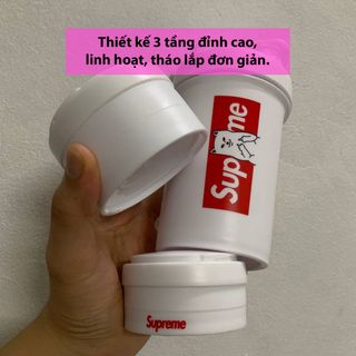 Bình nước thể thao 3 tầng, tăng cường Hydrat hàng giờ, nâng tầm sinh lực, bình nước tập gym chịu nhiệt