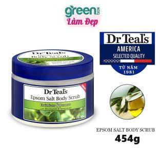 ￼Tẩy Tế Bào Chết Body Dr Teal's Mỹ 454g Từ Muối Epsom Làm Sạch Da, Sáng Mịn Và Thư Giãn, Mùi Hương Thiên Nhiên Dễ Chịu giá sỉ