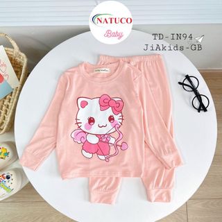 [Bé 8-27kg] Bộ Quần Áo Dài Tay Vải Thun Lạnh Minky Mom Cho Bé Trai, Bé Gái 0-7 tuổi, In Hình Hoạt Hình - Mã: TD-IN94