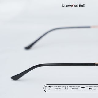 Mắt  Kính Thời Trang Nam Nữ Diamond Bull Store Gọng Kim Loại Chống Ánh Sáng Xanh Tia UV 9-65039đh
