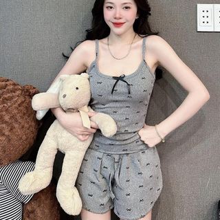 SET BỘ DÂY FULL NƠ GÂN TĂM ĐẸP - LÊ PHƯƠNG BOUTIQUE