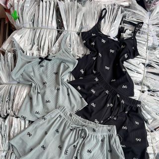 SET BỘ DÂY FULL NƠ GÂN TĂM ĐẸP - LÊ PHƯƠNG BOUTIQUE