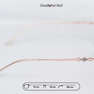 Mắt Kính Thời Trang Nam Nữ Diamond Bull Store Gọng Kim Loại Chống Ánh Sáng Xanh Tia UV 10-61089h