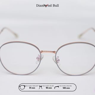 Mắt Kính Thời Trang Nam Nữ Diamond Bull Store Gọng Kim Loại Chống Ánh Sáng Xanh Tia UV 10-61089h