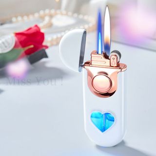BẬT LỬA 2 CHẾ ĐỘ LỬA CÓ ĐÈN HÌNH TRÁI TIM DẠ QUANG - XÀI GAS