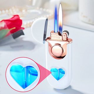BẬT LỬA 2 CHẾ ĐỘ LỬA CÓ ĐÈN HÌNH TRÁI TIM DẠ QUANG - XÀI GAS