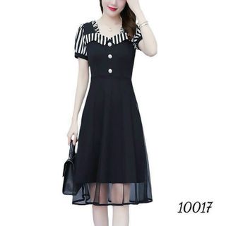 Đầm dự tiệc thiết kế dáng xoè dự tiệc chất liệu umi co giãn phối voan, mềm mại, sang trong,thanh lịch HN14