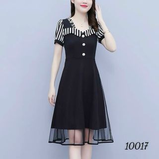 Đầm dự tiệc thiết kế dáng xoè dự tiệc chất liệu umi co giãn phối voan, mềm mại, sang trong,thanh lịch HN14