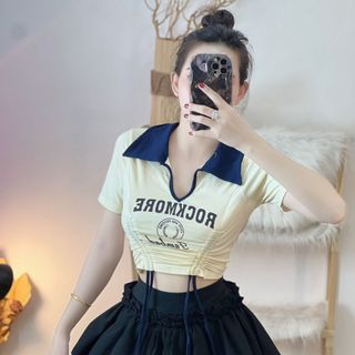 ÁO PHỐI CỔ RÚT DÂY THUN COTTON - LÊ PHƯƠNG BOUTIQUE