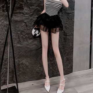 SET ÁO YẾM SỌC KÈM CHÂN VÁY 3 TẦNG - LÊ PHƯƠNG BOUTIQUE
